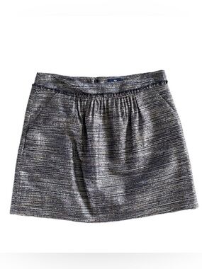 GAP Navy and Silver Shimmer Mini Skirt